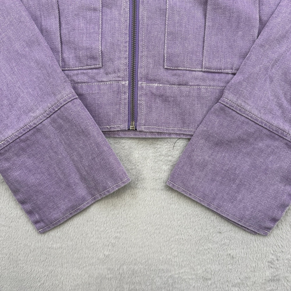 Honor The Gift Jacket Women's Oversized Workman Cropped Purple Size XL NWT - Picture 2 of 12